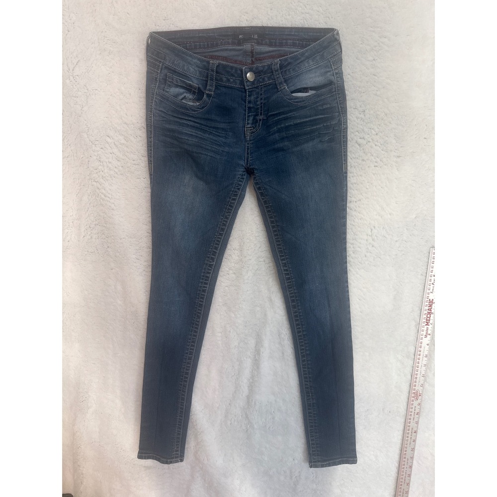 Forever 21 Premium Denim Jeans Womens Size 27 Dark‎ Wash Rhinestone Accents